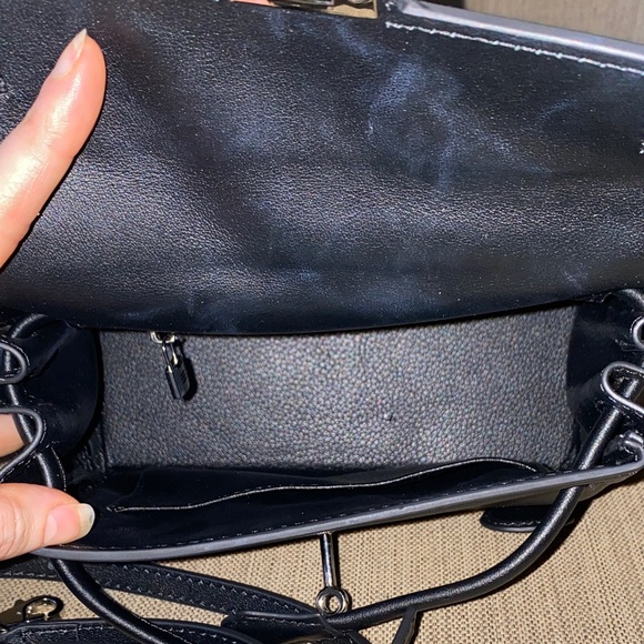 RESERVED FOR TIFF 20cm black brown leather mini doll picto idolle  handbag - Picture 13 of 14